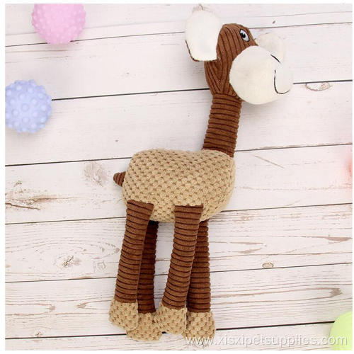 animal shape luxury squeaky plush dog chew toys